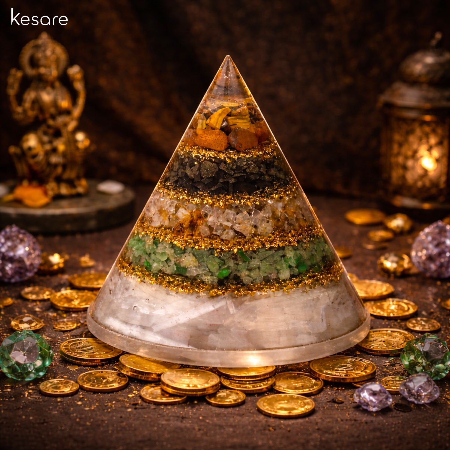 Kesare Conical Dhan Yog Pyramid
