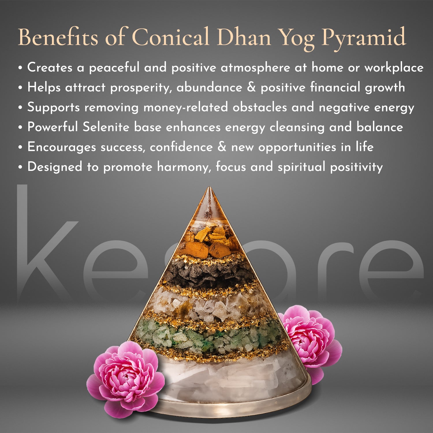 Kesare Conical Dhan Yog Pyramid