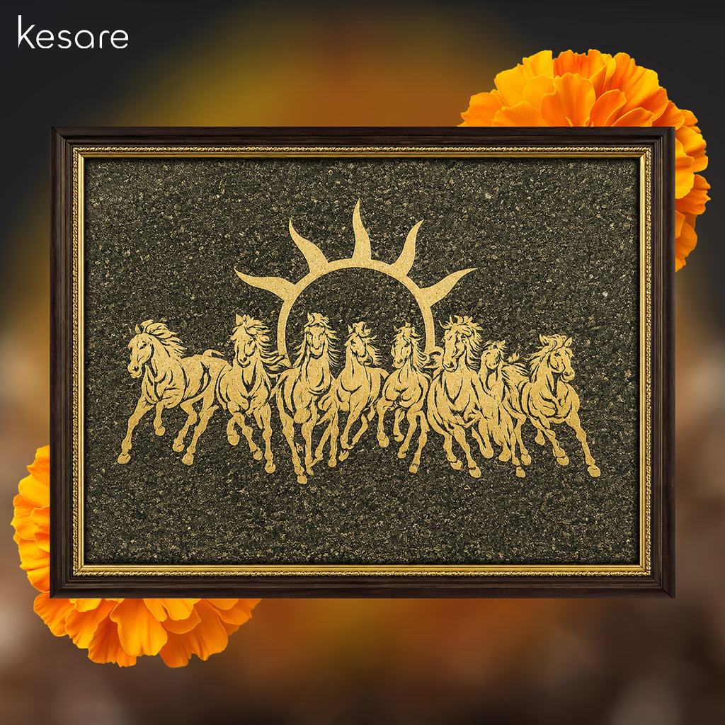 Kesare 7 Horses on Pyrite Frame