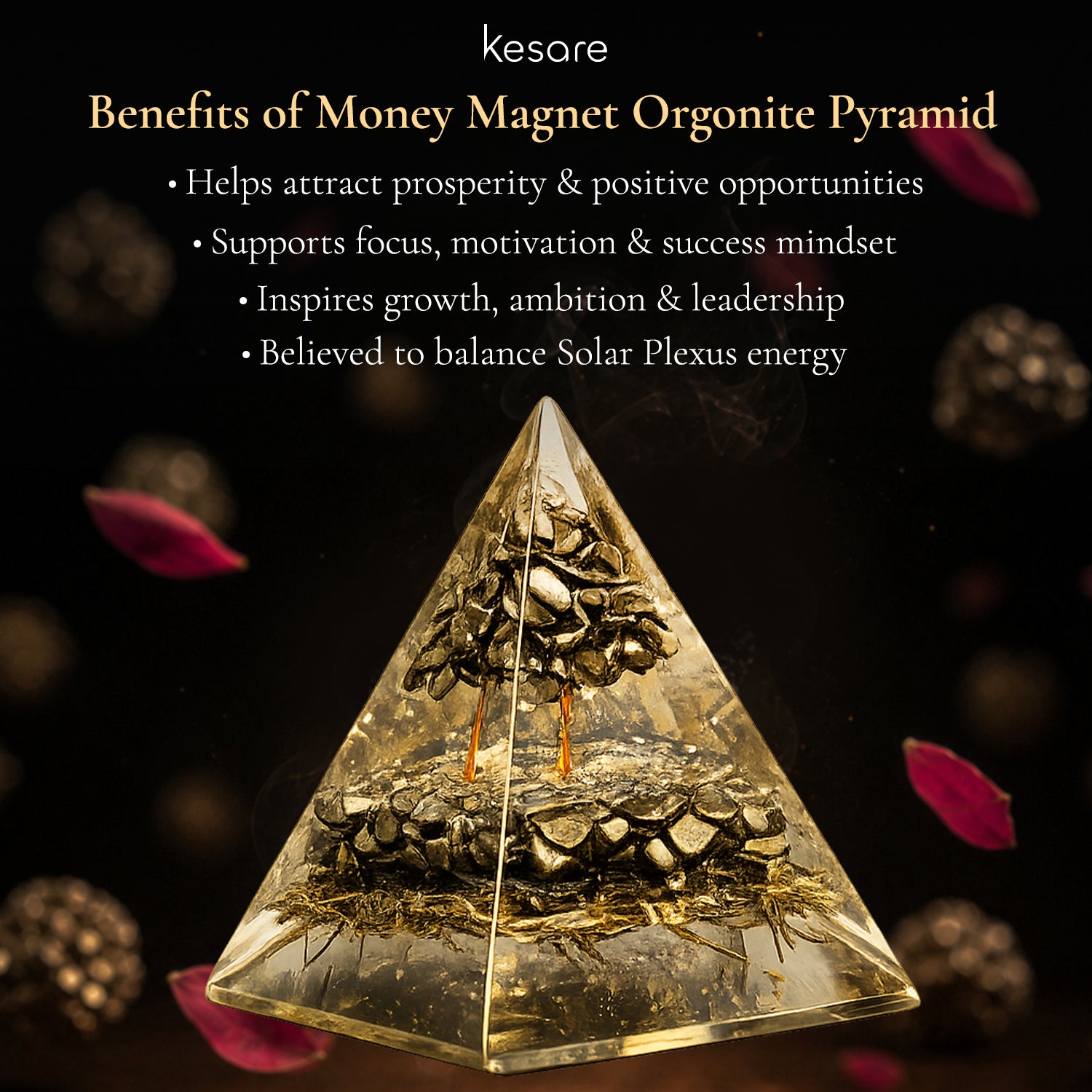 Kesare Money Magnet Pyramid I crystal pyramid 

