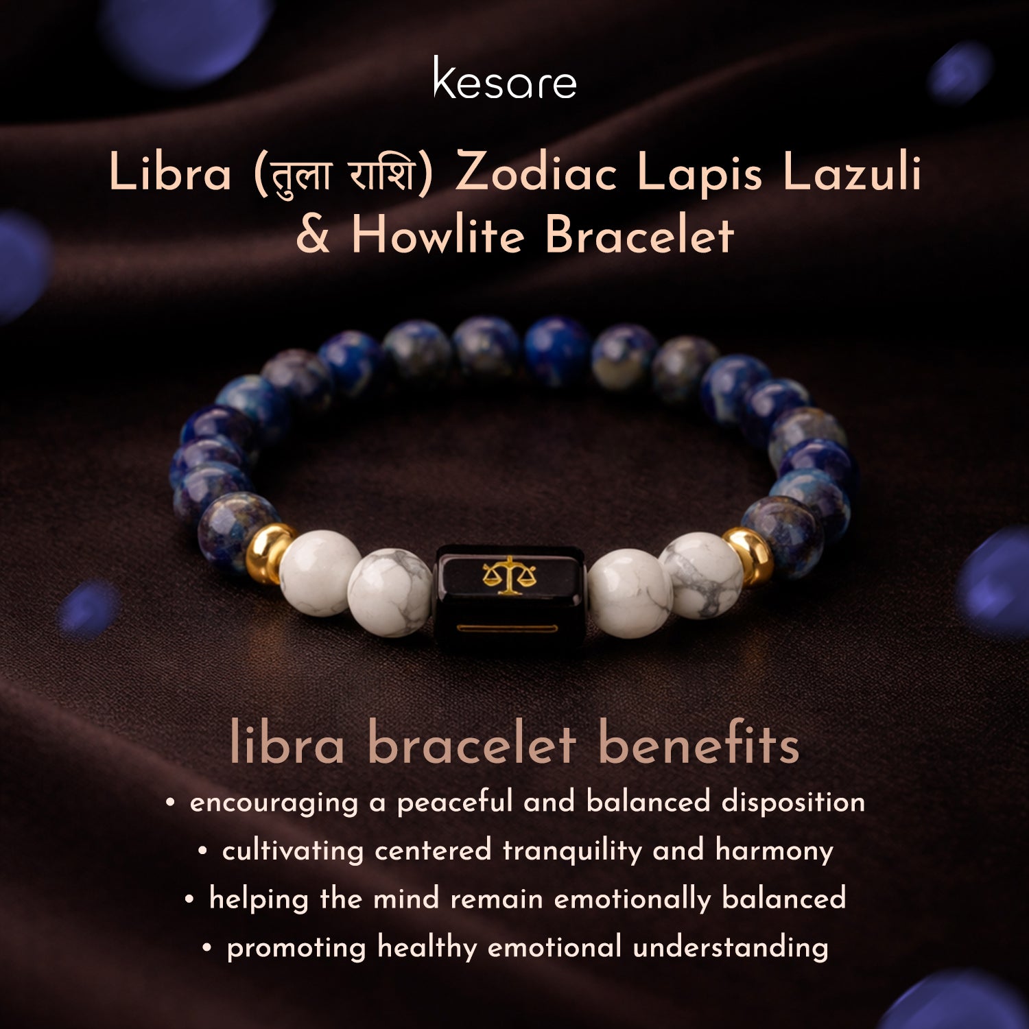 Libra Zodiac Lapis Lazuli How lite Bracelet