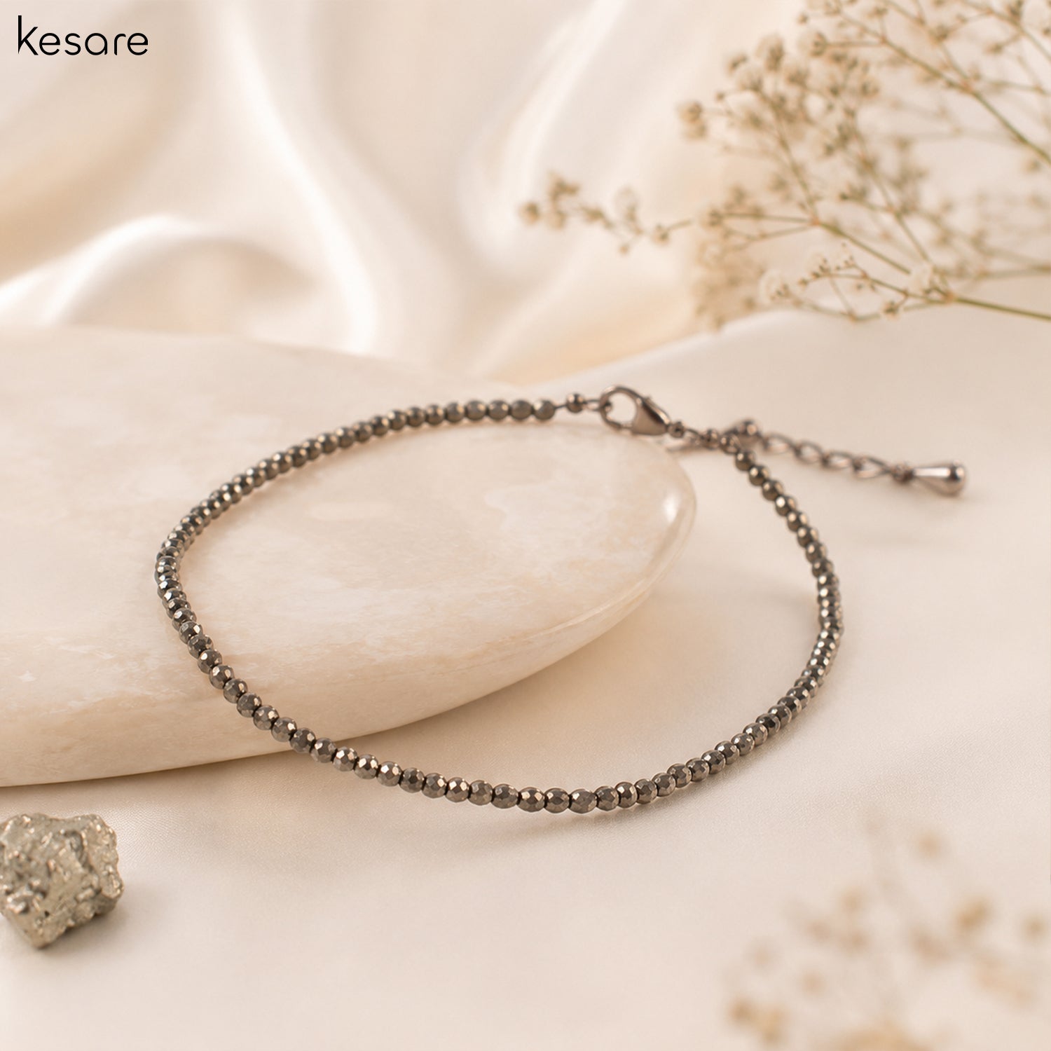 Kesare Raw Pyrite Anklet
