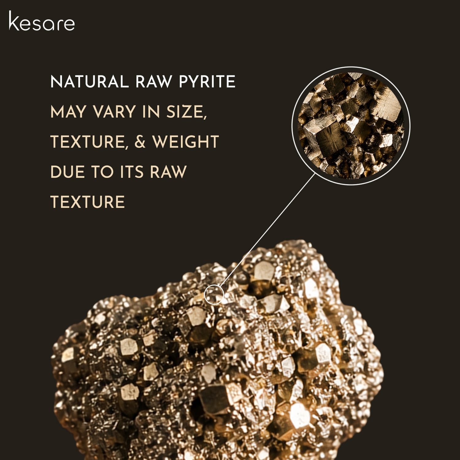 Kesare pyrite stone I pyrite crystal I raw pyrite stone